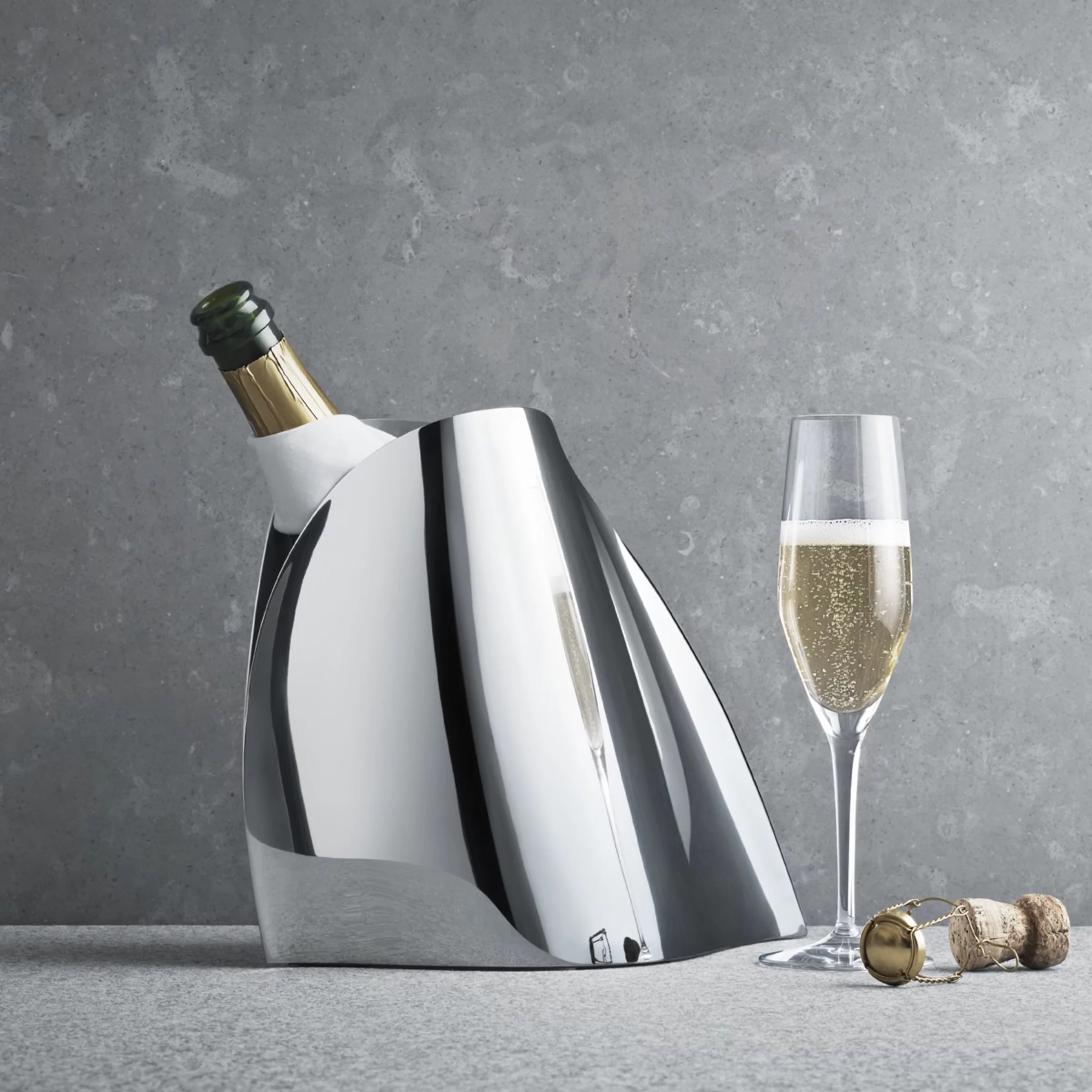 GEORG JENSEN Secchiello Champagne Indulgence 22,5x28cm Inox Lucidato a Specchio - Image 2