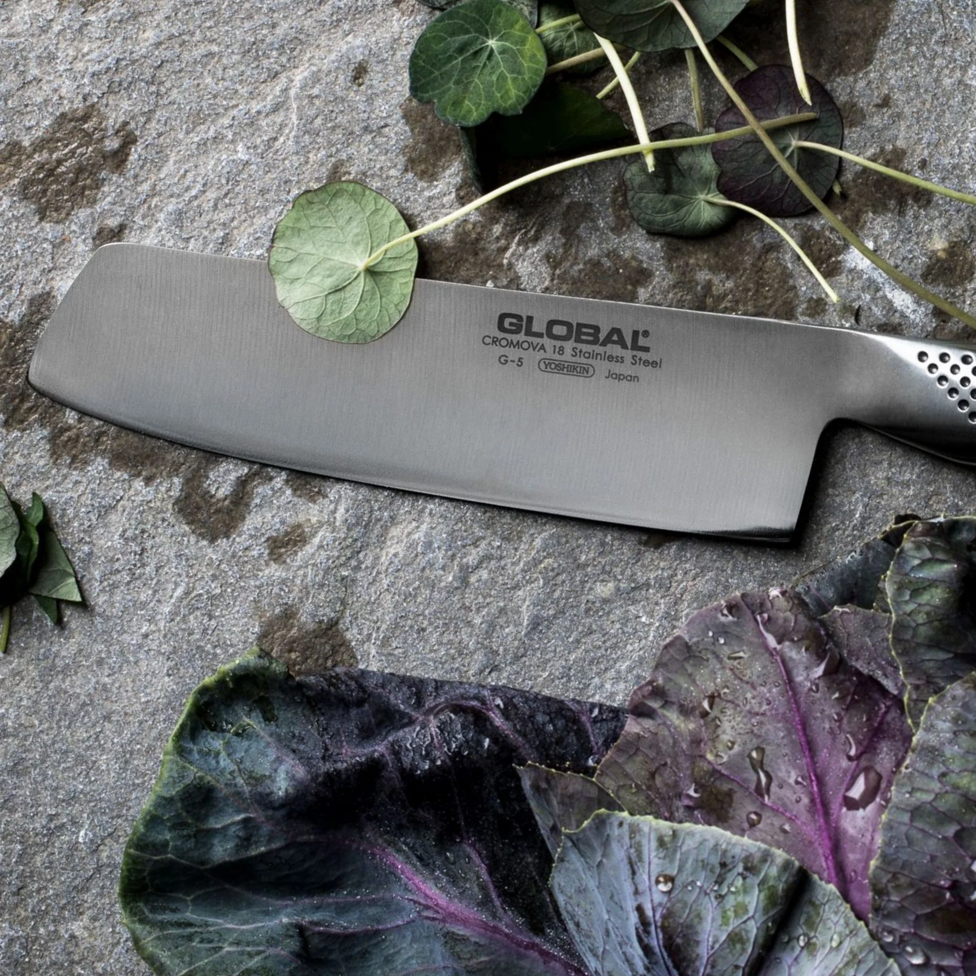 GLOBAL Coltello per Verdure 18cm in Acciaio Inox Cromova 18 G-05 - Image 4