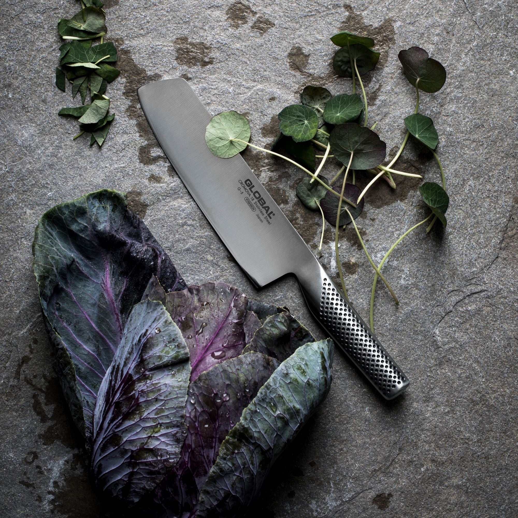 GLOBAL Coltello per Verdure 18cm in Acciaio Inox Cromova 18 G-05 - Image 5