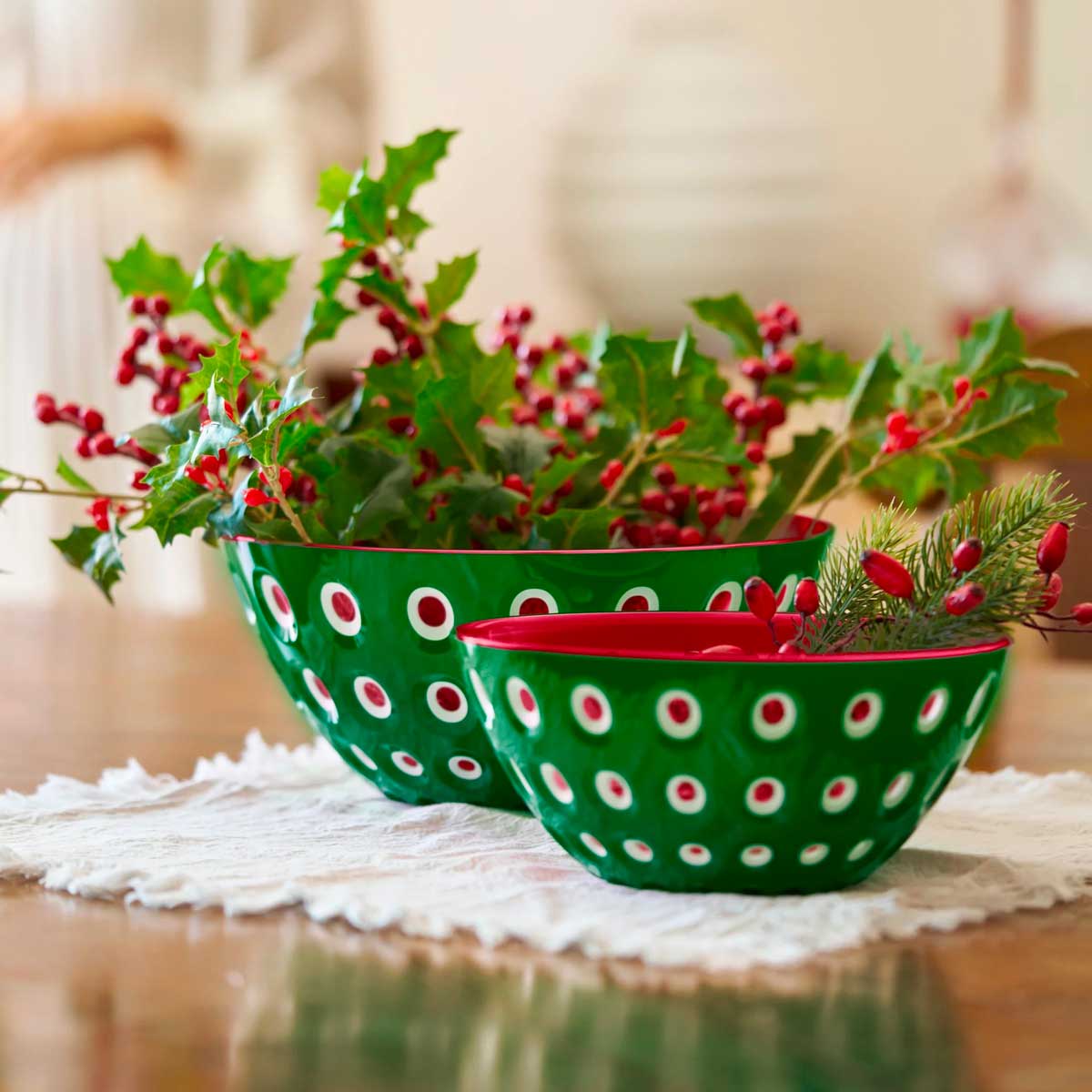 GUZZINI Le Murrine Ciotola Insalatiera 20cm Verde Smeraldo Rosso Plastica - Image 2