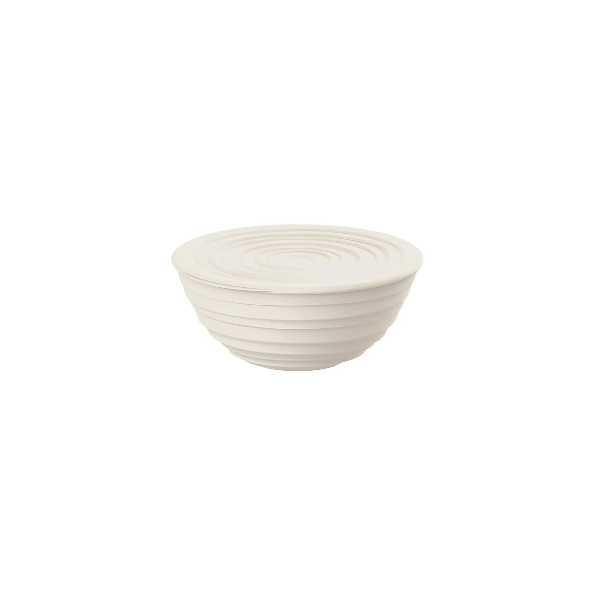 GUZZINI Tierra Ciotola con Coperchio M 18cm Plastica Bianco Latte