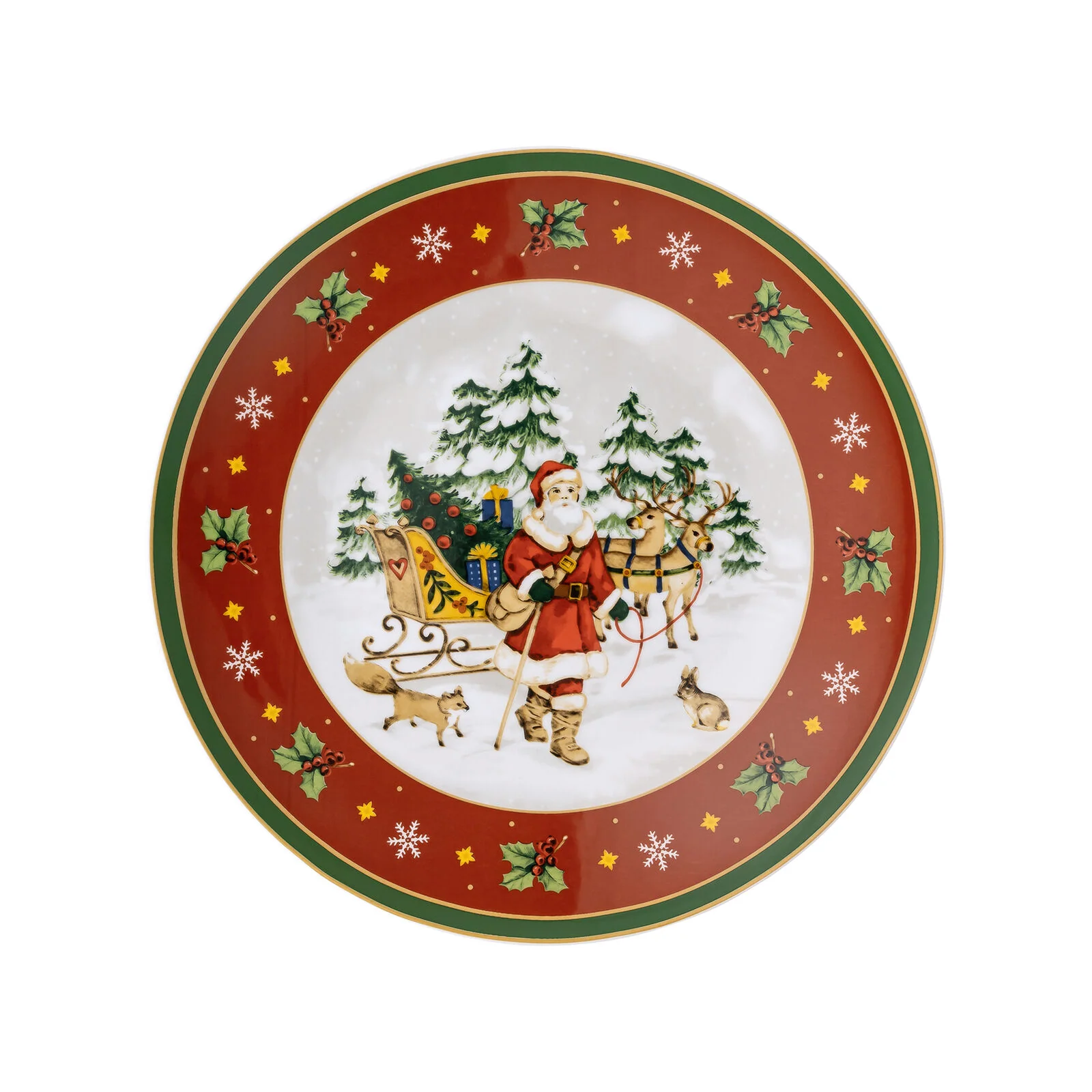 HUTSCHENREUTHER Happy Christmas Alzata Piatto Torta 28cm Tavola di Natale - Image 2