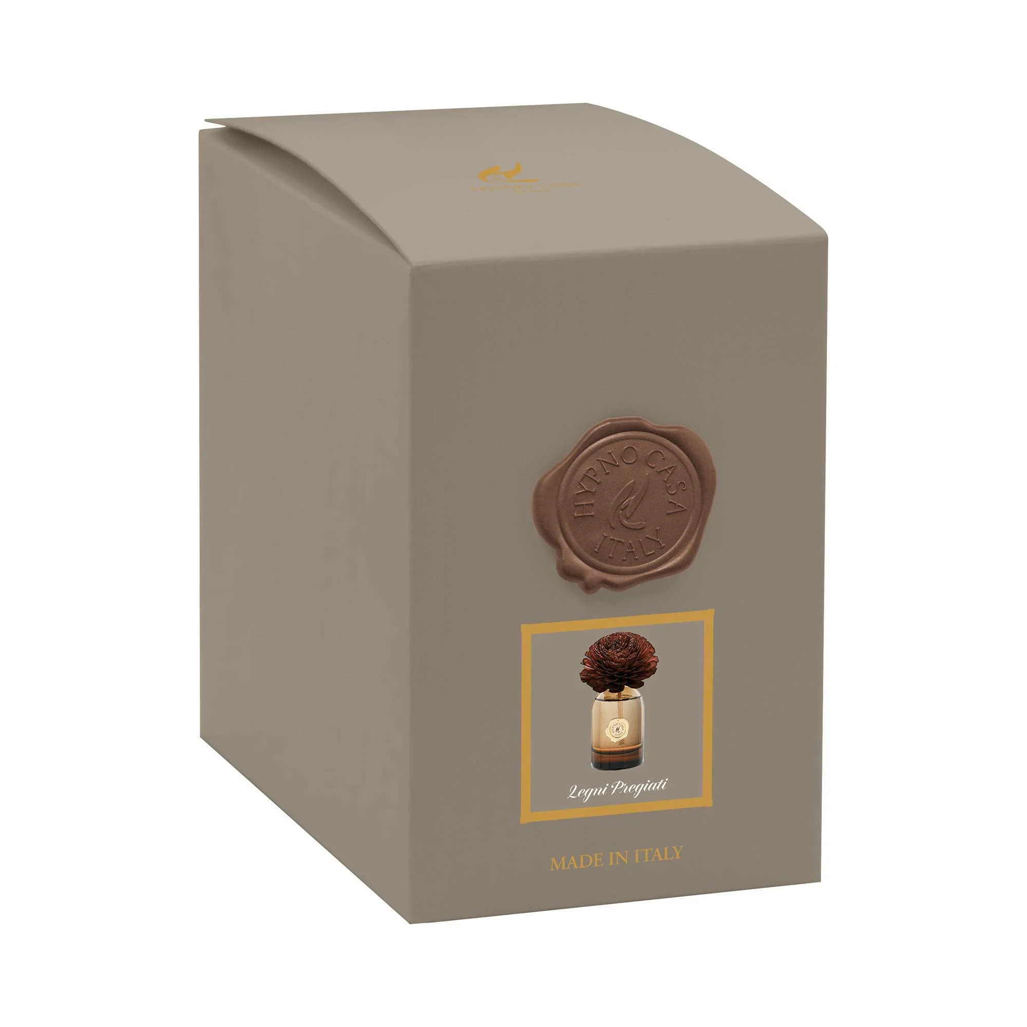 HYPNO CASA Diffusore a Bastoncini con Fiore Marrone 100ml Legni Pregiati - Image 2