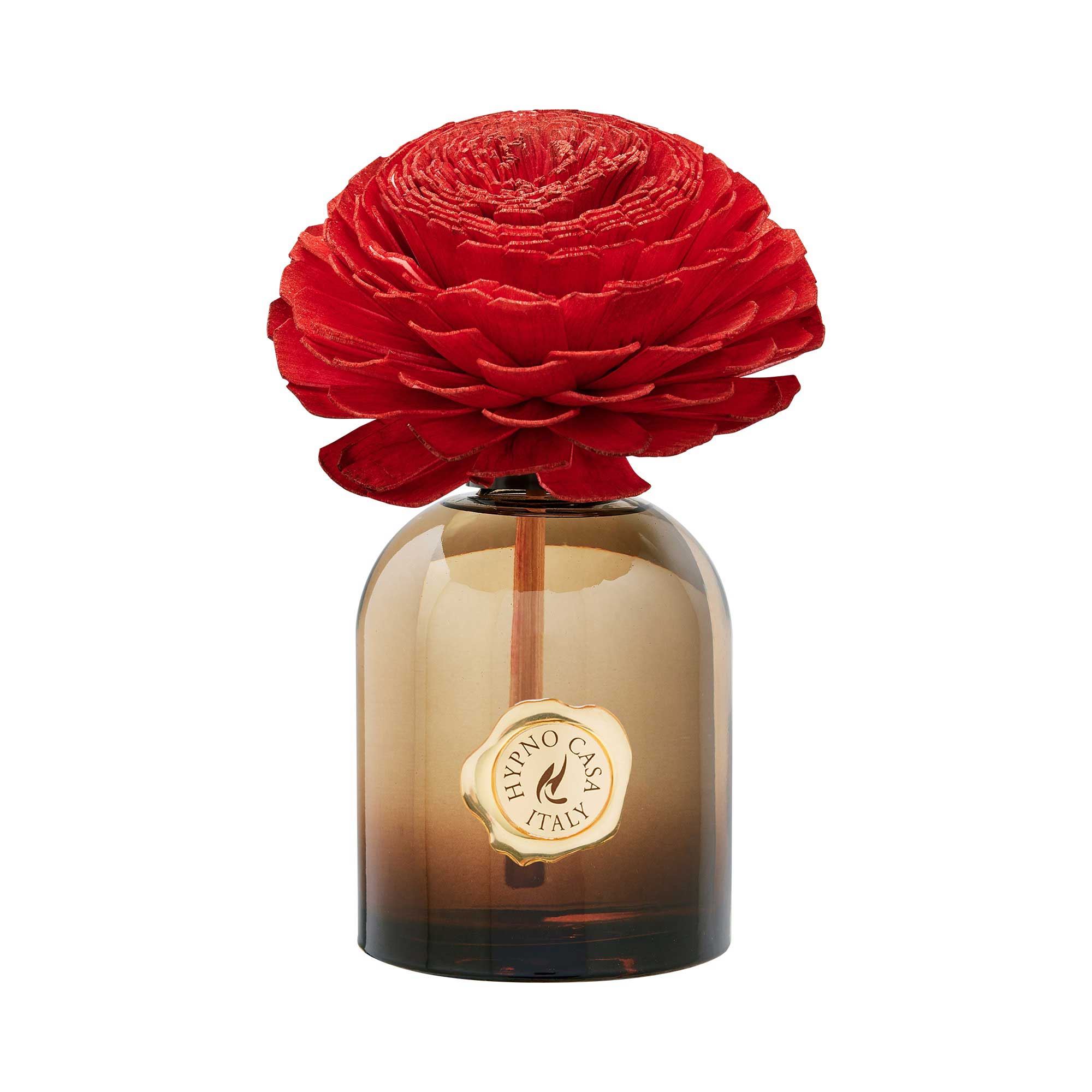 HYPNO CASA Diffusore a Bastoncini con Fiore Rosso 250ml Porpora