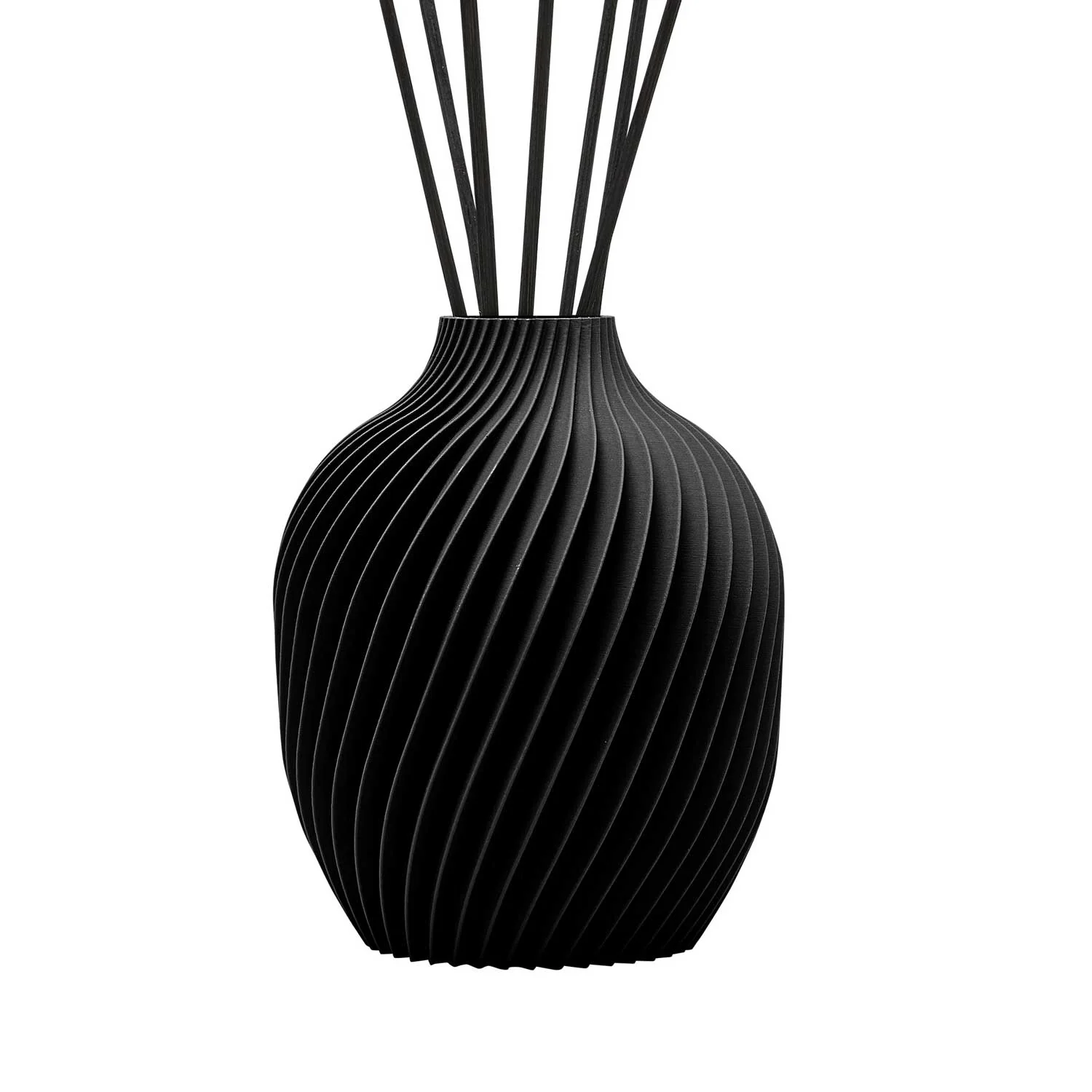 HYPNO CASA Diffusore a Bastoncini Vaso 3D con Ricarica Caldi Agrumi 100ml Nero