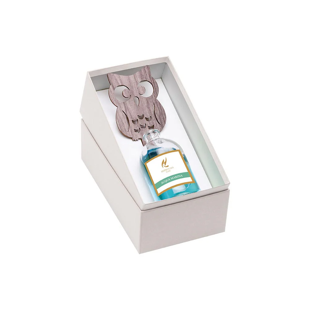 HYPNO CASA Diffusore con Bastoncini Sagoma Gufo 100ml Acqua Marina - Image 2