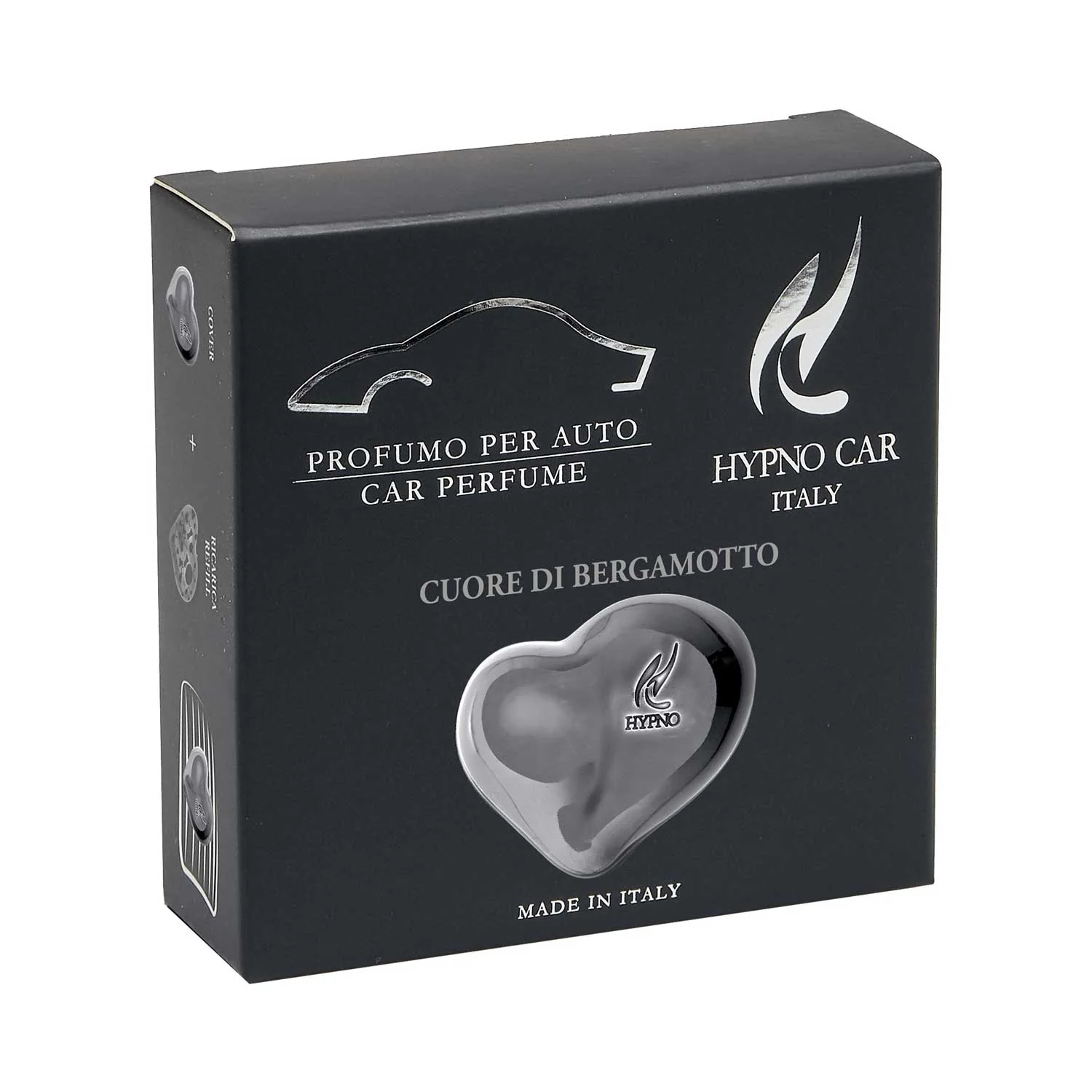 HYPNO CASA Profumatore Deodorante per Auto Luxury Cuore Grigio Cuore di Bergamotto - Image 2