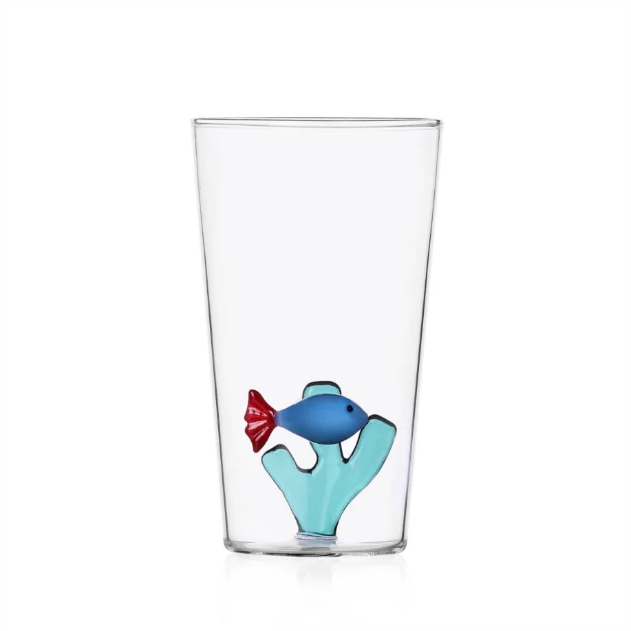 ICHENDORF Marine Garden Pesci Set 6 Pezzi Bicchieri Longdrink 13cm Vetro Borosilicato - Image 2