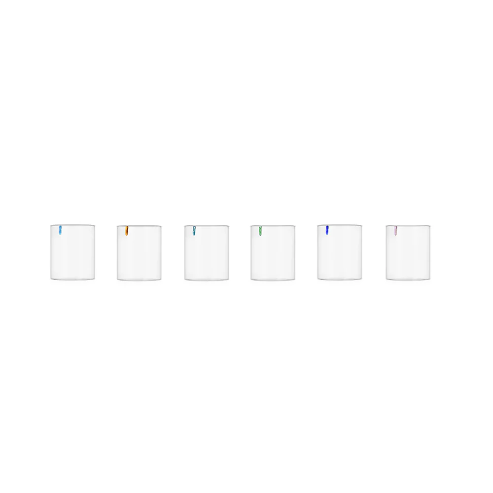 ICHENDORF Trace Tumbler Bicchieri Colorati Set 6 Pezzi 400ml Vetro Borosilicato