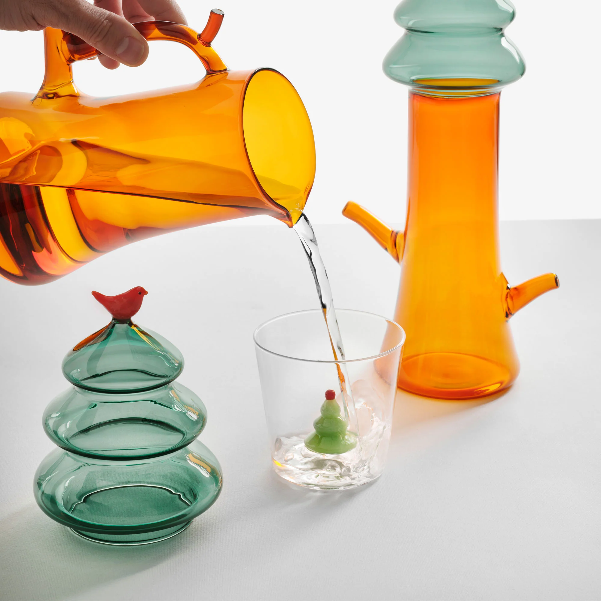 ICHENDORF Woodland Tales Bicchiere Tumbler Albero di Natale 350ml Vetro Borosilicato - Image 3