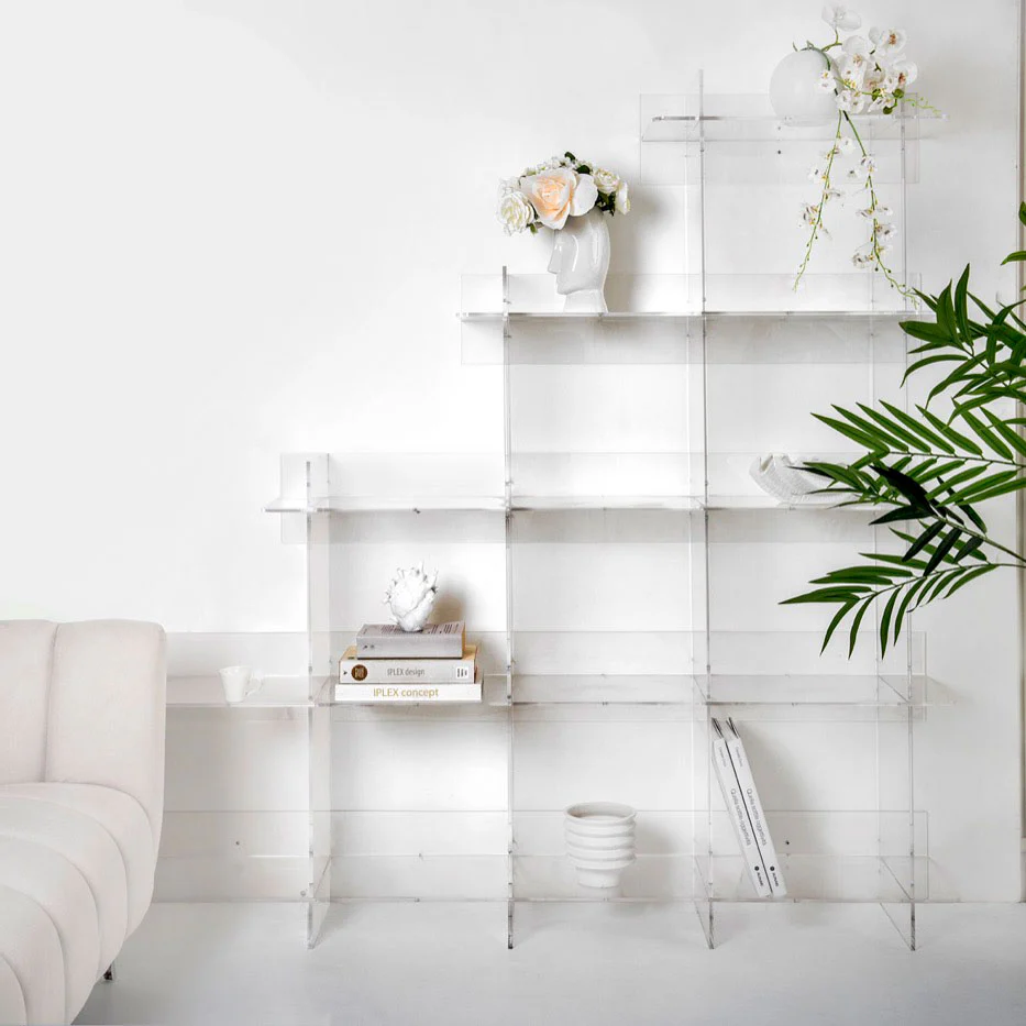 iPLEX Atmosfera 3 Libreria in PMMA 180x180cm Trasparente Made in Italy - Image 2