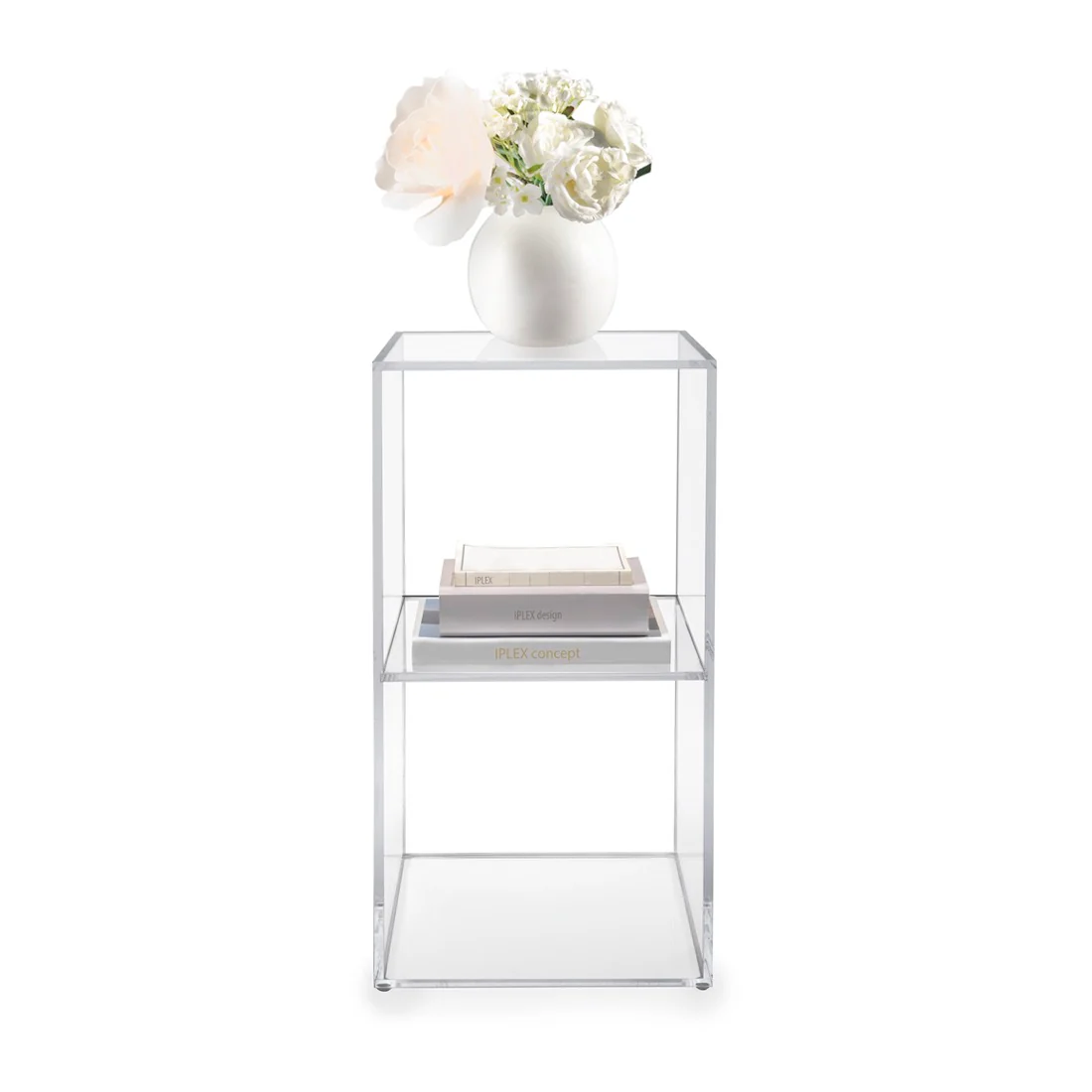 iPLEX Clio Cubo Double da Terra Scaffale Portaoggetti 30x60cm Made in Italy PMMA - Image 3