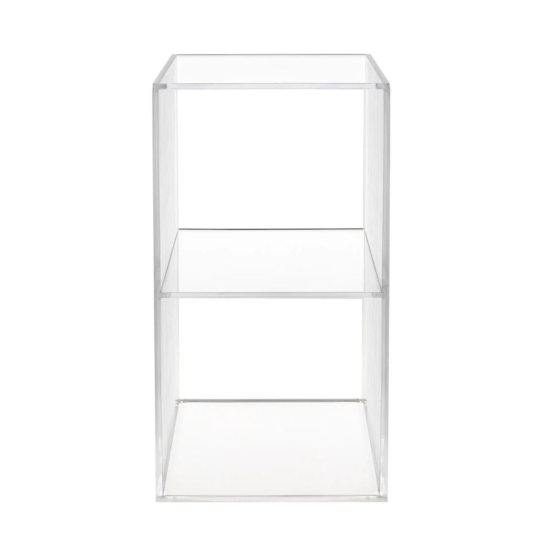 iPLEX Clio Cubo Double da Terra Scaffale Portaoggetti Plissè 30x60cm Made in Italy PMMA - Image 2