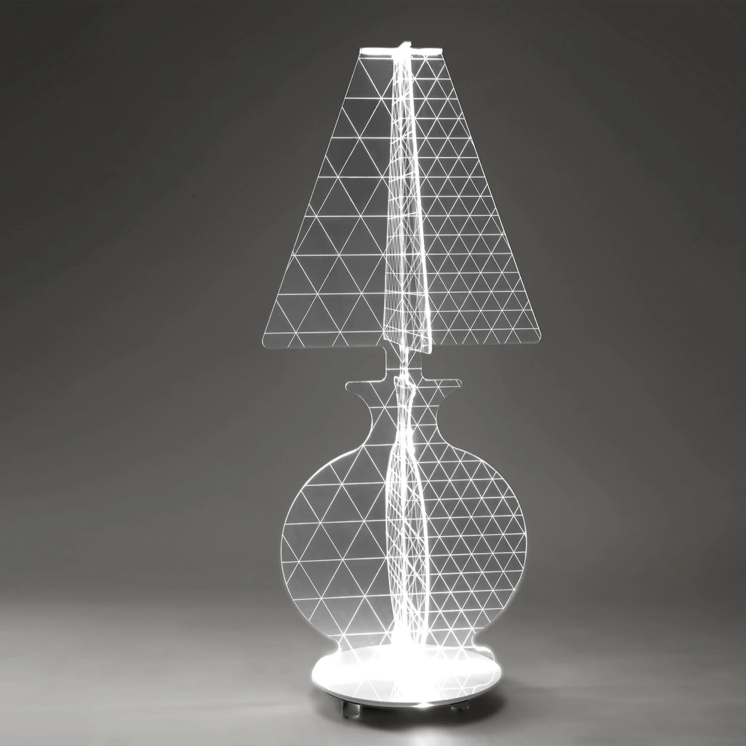 iPLEX - ESA Lampada in PMMA Trasparente LED Taglio Laser 64x148cm Made in Italy