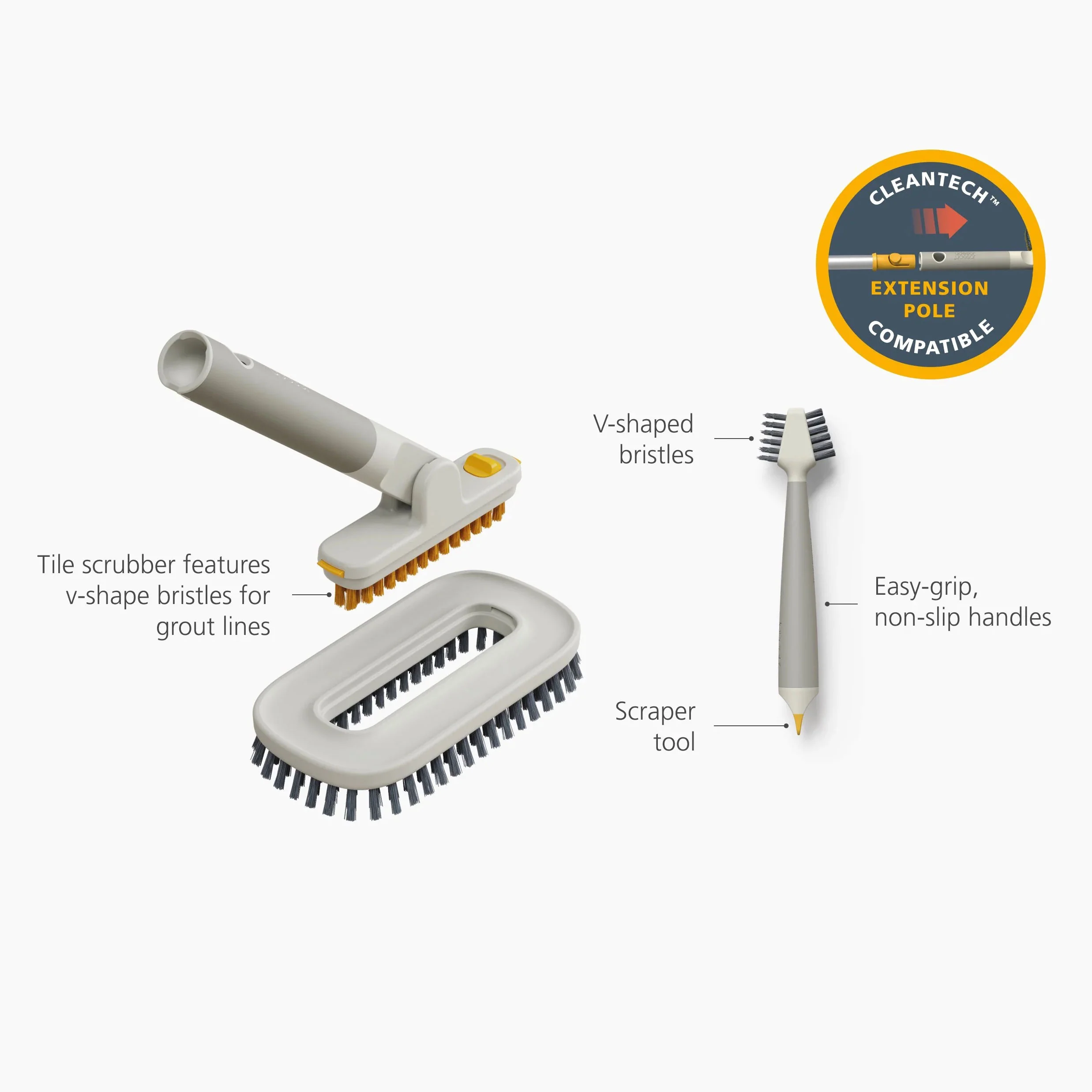 JOSEPH JOSEPH CleanTech Multi Tool Set 2 Spazzole per Pulizia - Image 8