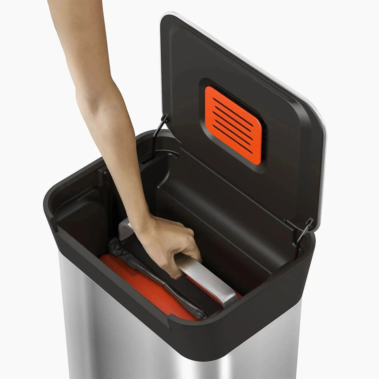 JOSEPH JOSEPH Titan 30L Pattumiera Raccolta Differenziata 90L 69x39cm Acciaio Inox - Image 4