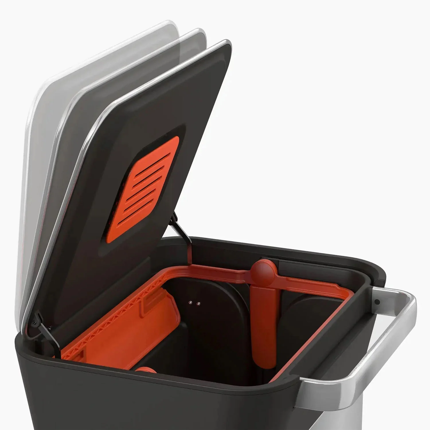 JOSEPH JOSEPH Titan 30L Pattumiera Raccolta Differenziata 90L 69x39cm Acciaio Inox - Image 5