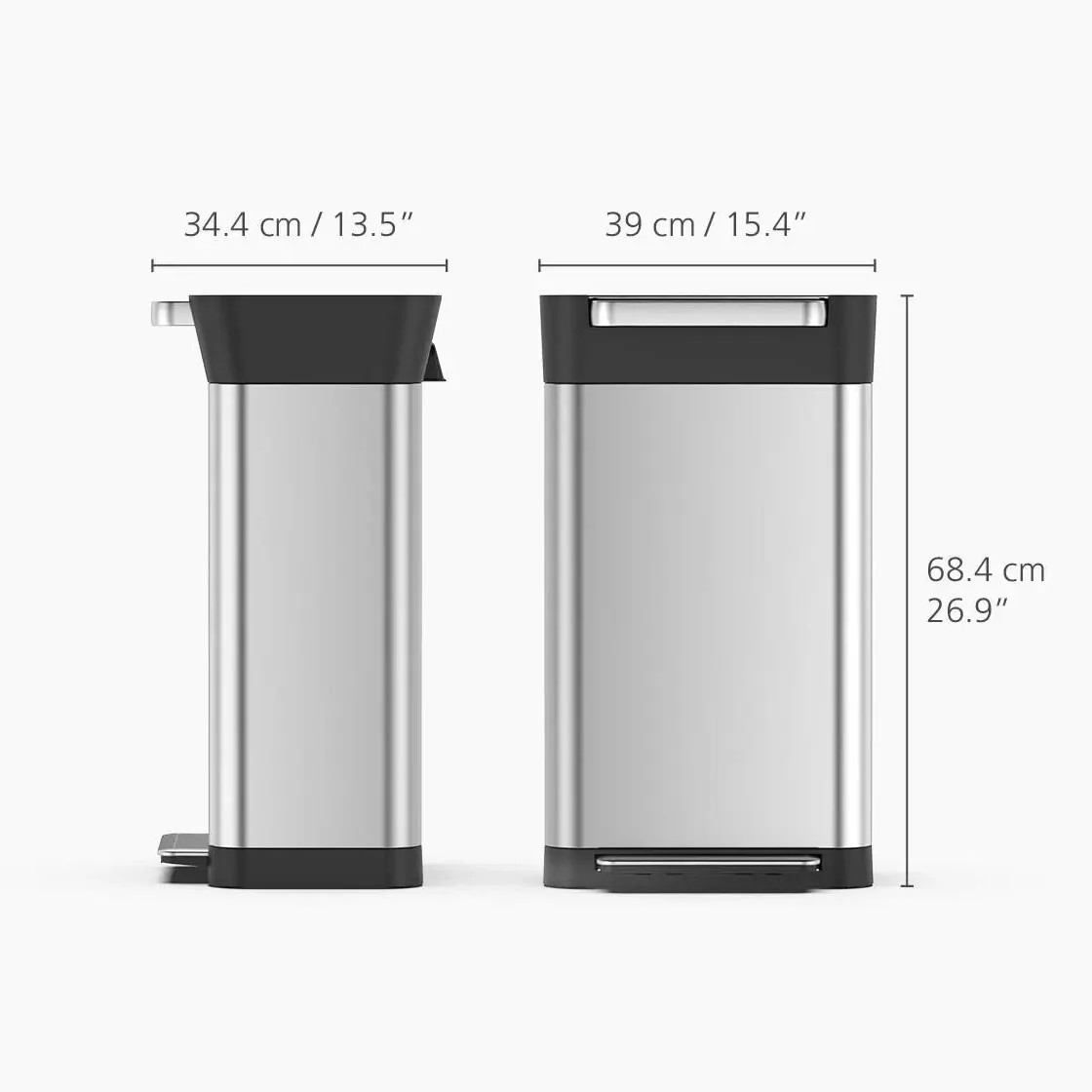 JOSEPH JOSEPH Titan 30L Pattumiera Raccolta Differenziata 90L 69x39cm Acciaio Inox - Image 7
