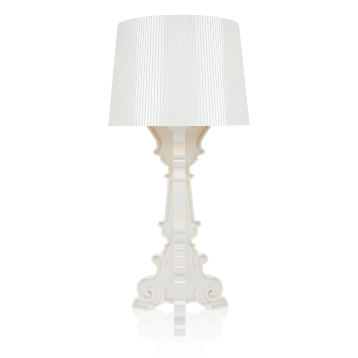 KARTELL Bourgie Lampada da Tavolo Bianco e Oro 78cm Policarbonato 2.0