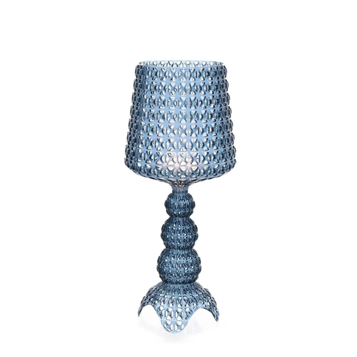 KARTELL Mini Kabuki Lampada da Tavolo Azzurro 70cm Policarbonato 2.0 - Image 2