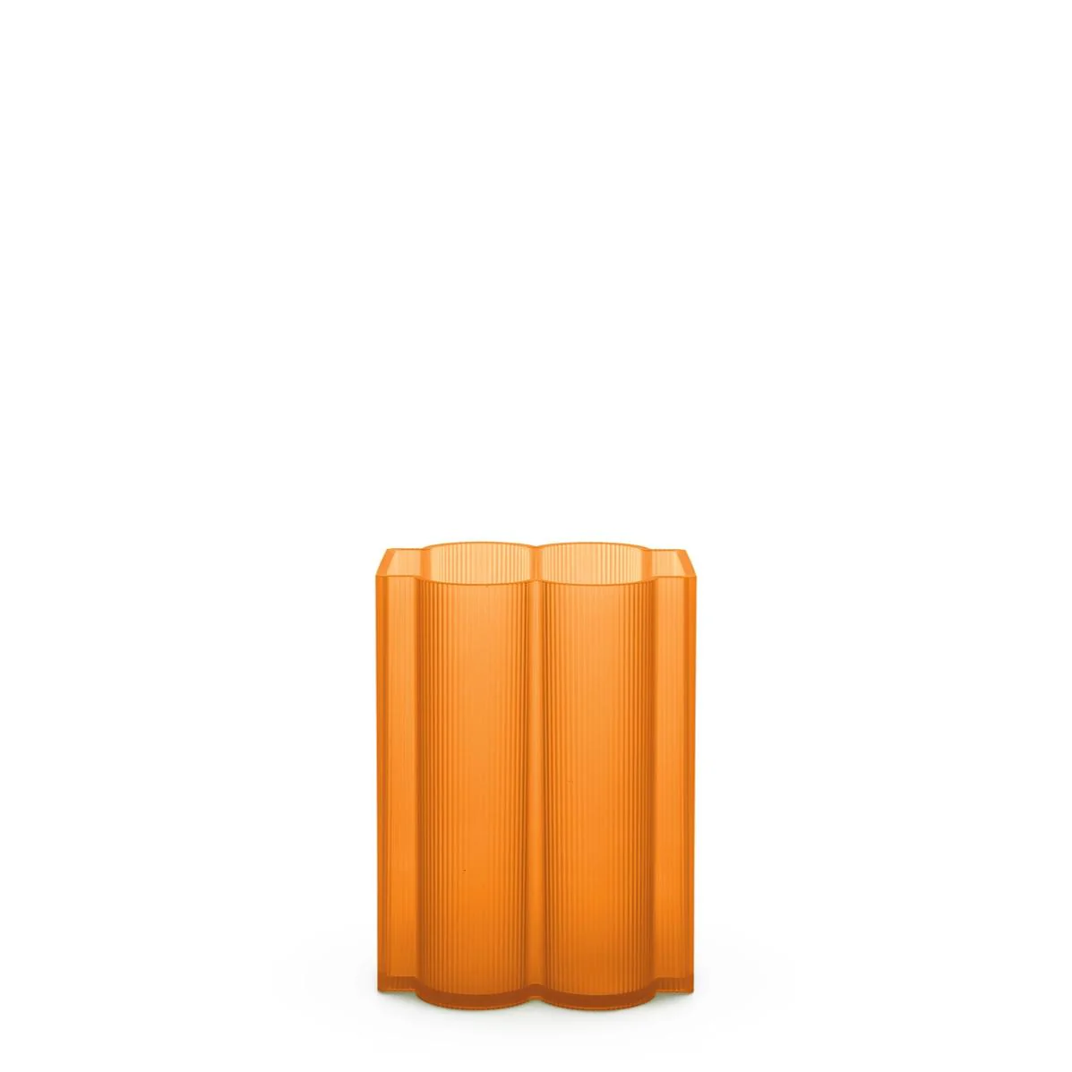 KARTELL Okra Vaso Basso 24x18cm Arancio PMMA Riciclato - Image 2