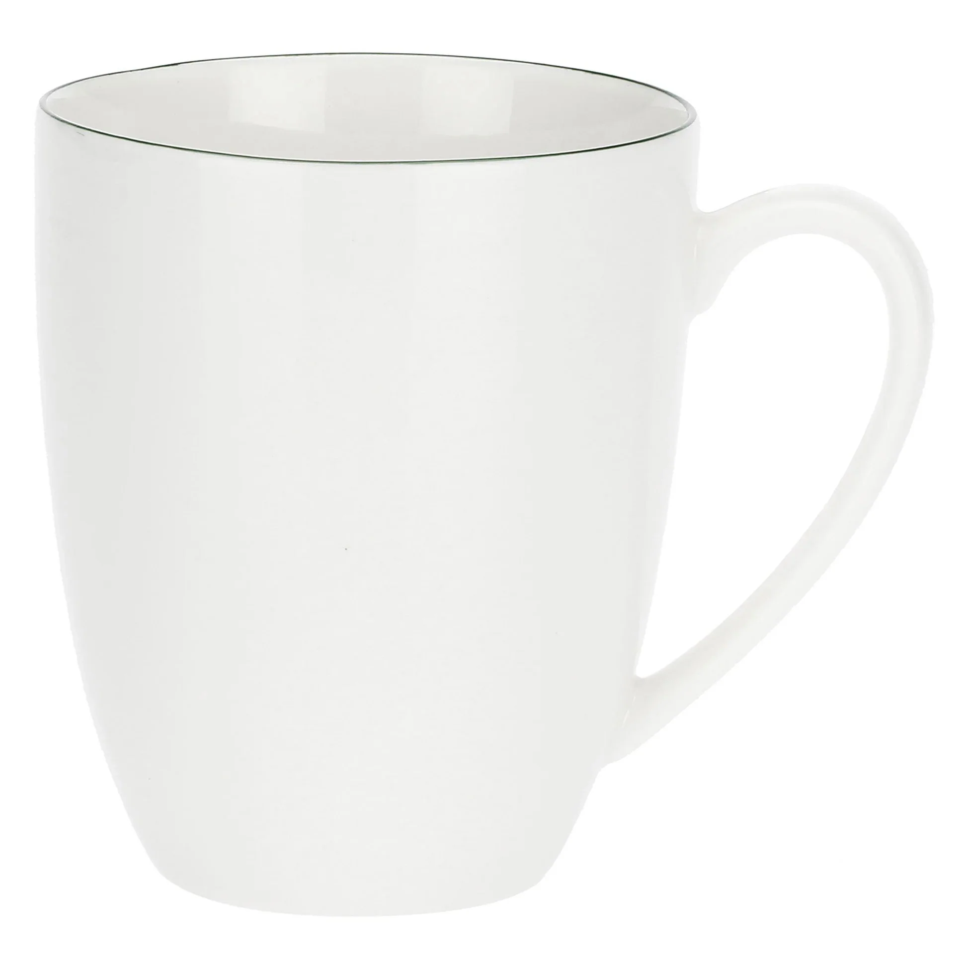 LA PORCELLANA BIANCA Dintorno Tazza MUG 450ml Porcellana Bianco Bordo Verde