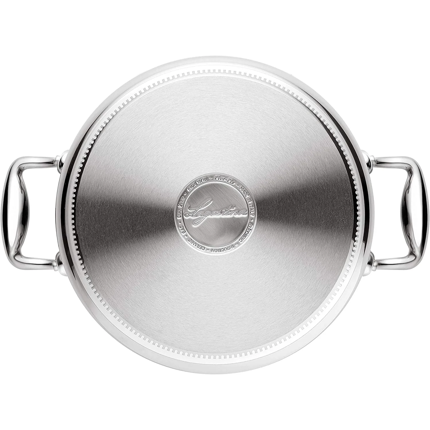 LAGOSTINA Accademia Pentola 2 Maniglie con Coperchio 20cm Acciaio Inox - Image 3