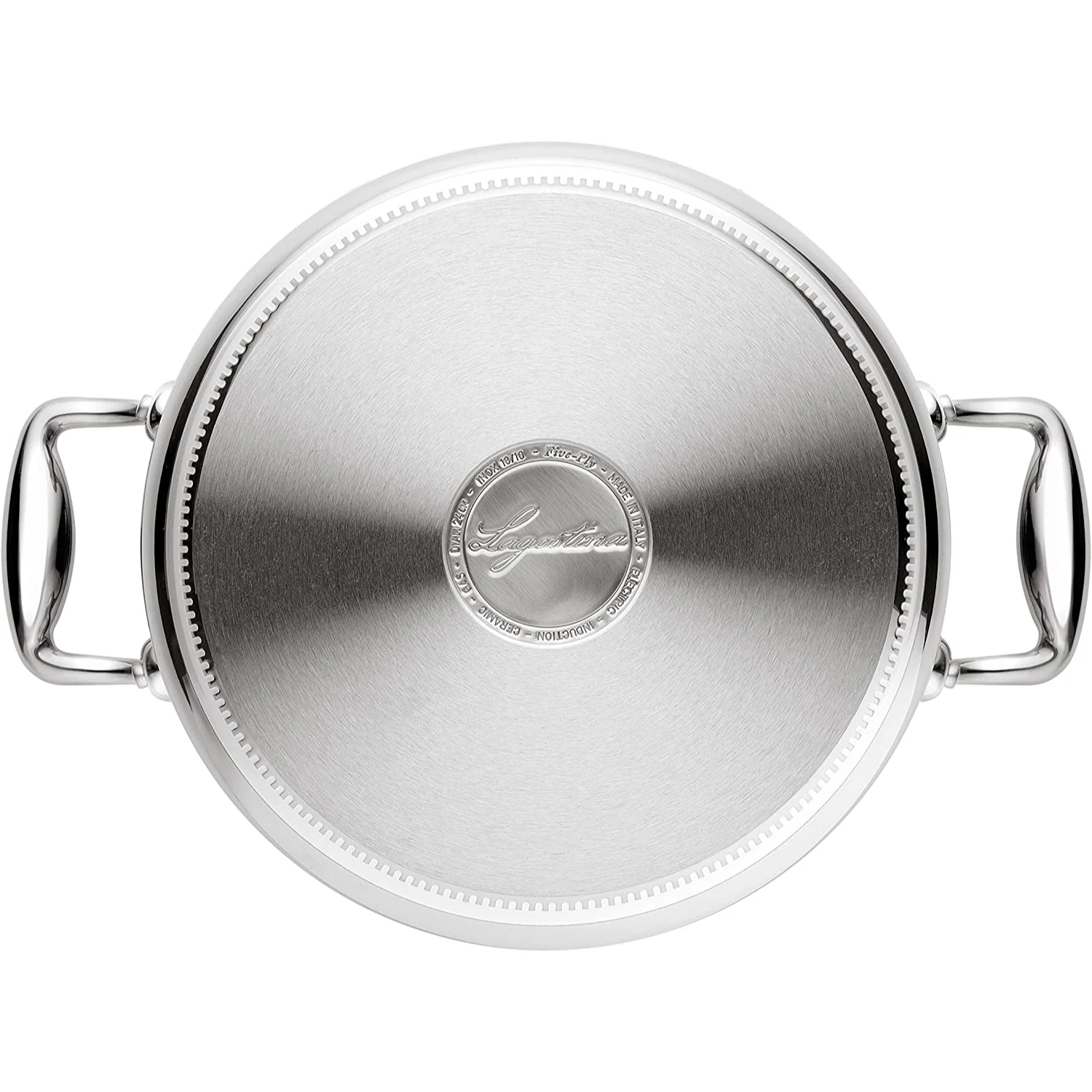 LAGOSTINA Accademia Pentola 2 Maniglie con Coperchio 26cm Acciaio Inox - Image 4