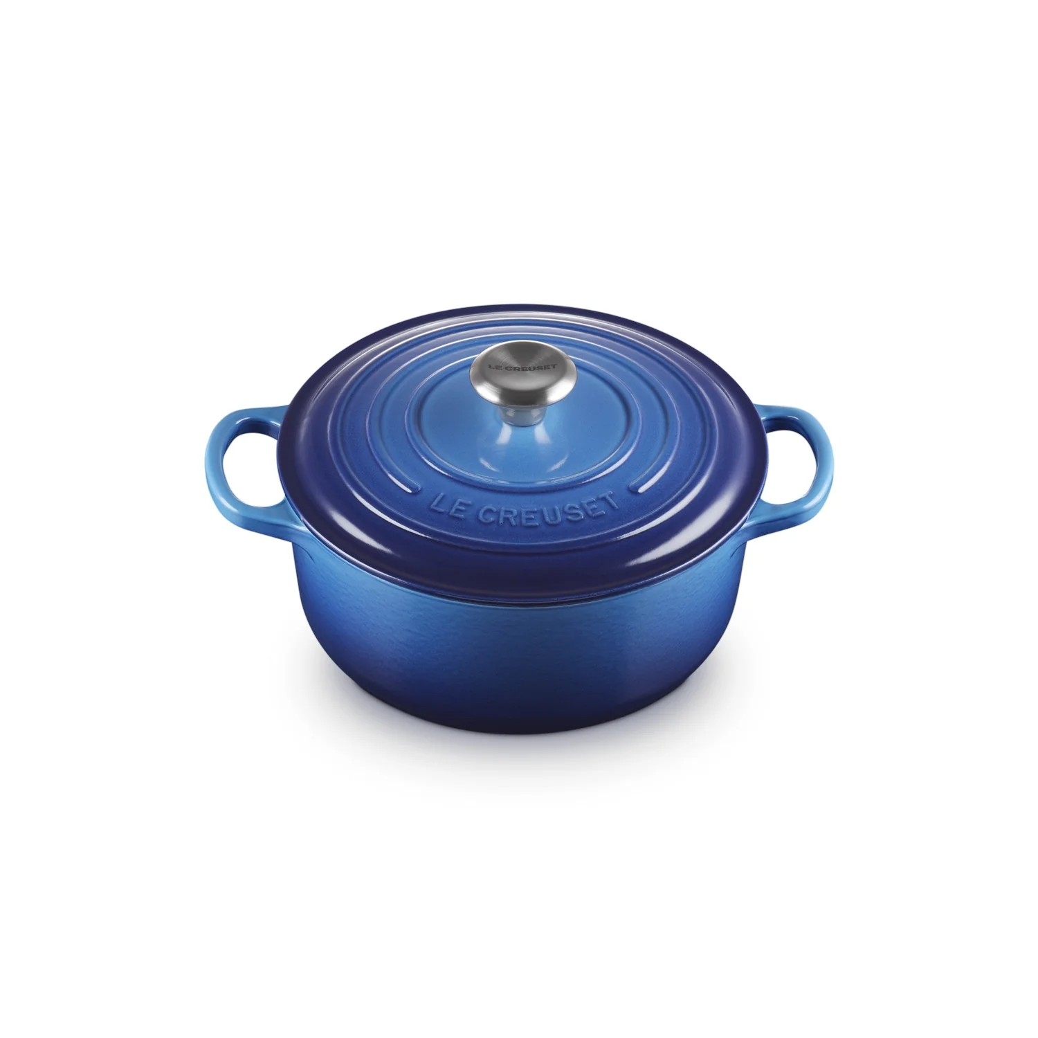 LE CREUSET Cocotte Rotonda Evolution 20cm Azure Blu Ghisa Vetrificata - Image 2