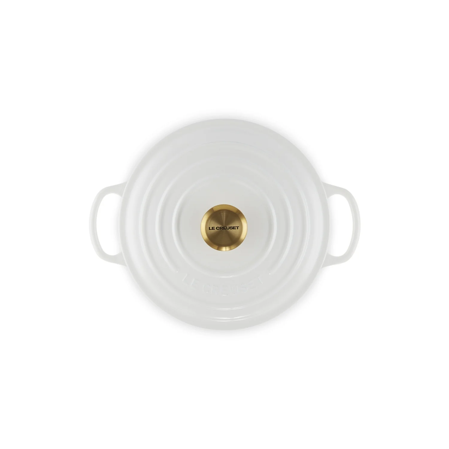 LE CREUSET Cocotte Rotonda Evolution 20cm Bianco Pomello Oro Ghisa Vetrificata - Image 4