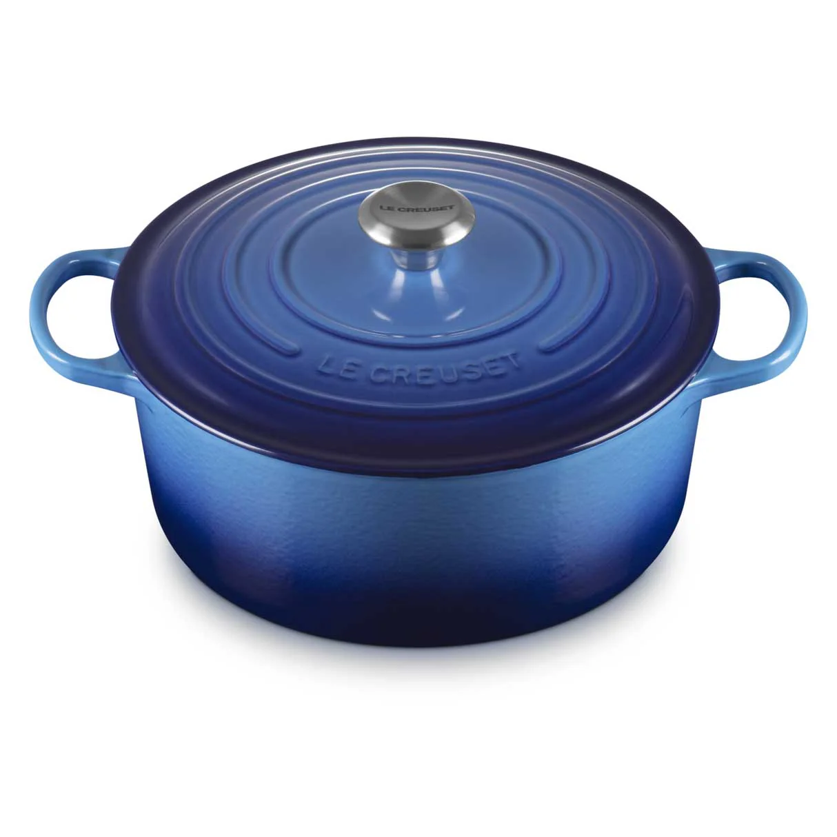 LE CREUSET Cocotte Rotonda Evolution 28cm Azure Blu Ghisa Vetrificata - Image 3