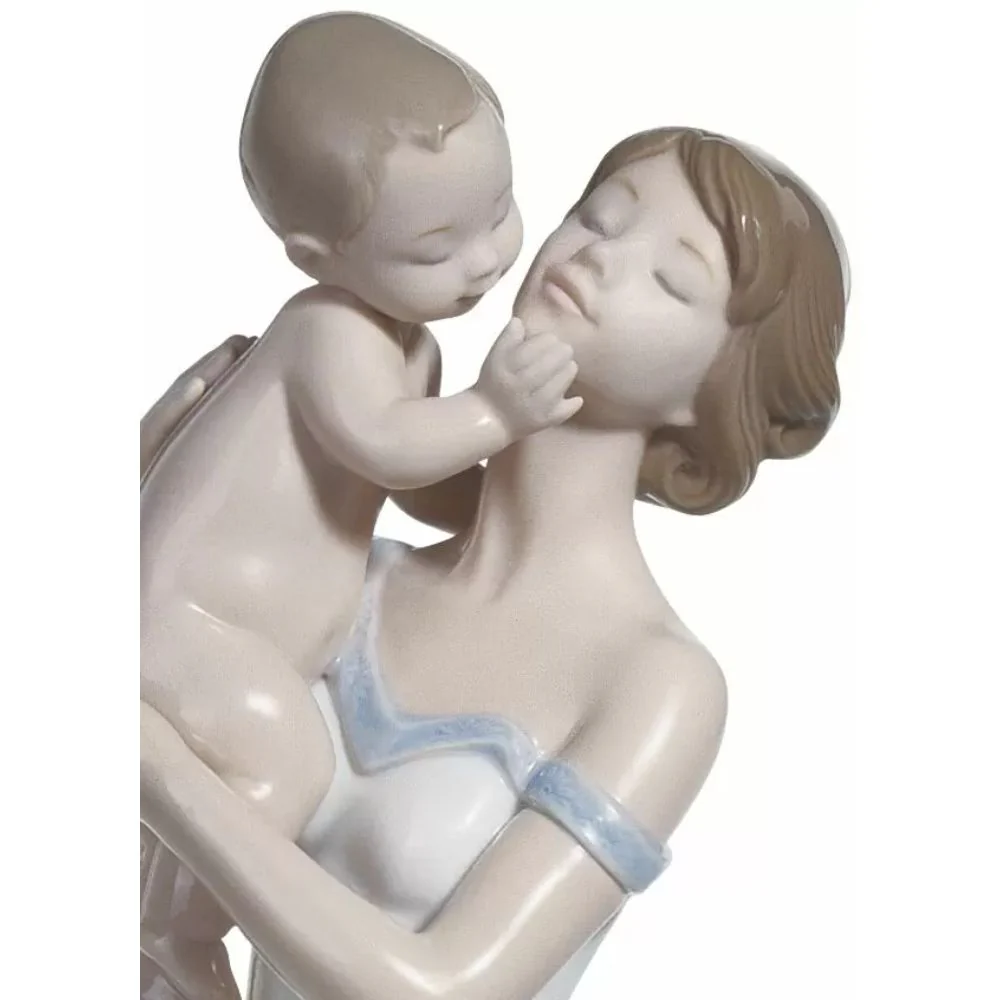LLADRO' "Amore incondizionato" Figura Statua Madre Bambino Porcellana H31cm - Image 4