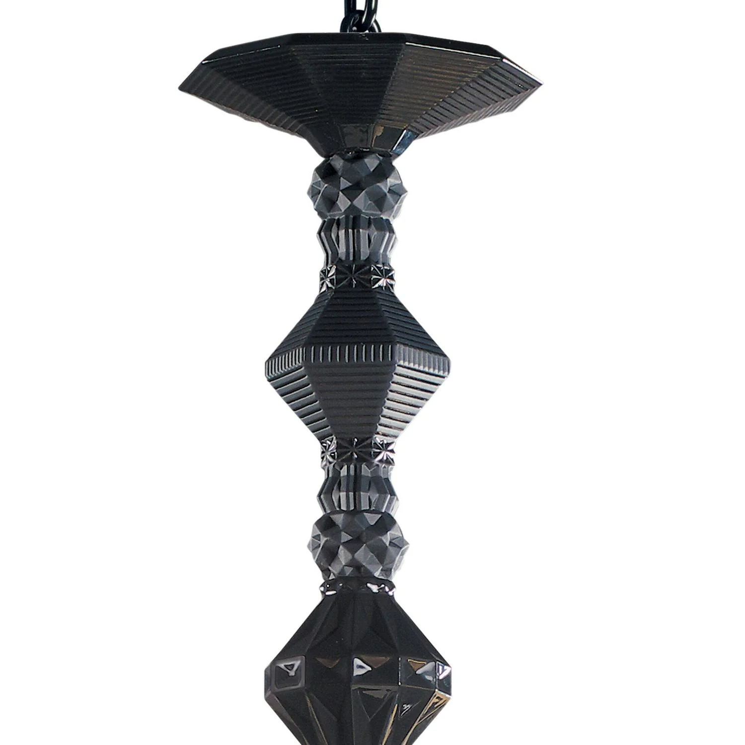 LLADRO' Chandelier Belle De Nuit 12 Luci Nero Assoluto 100x65cm Porcellana - Image 2