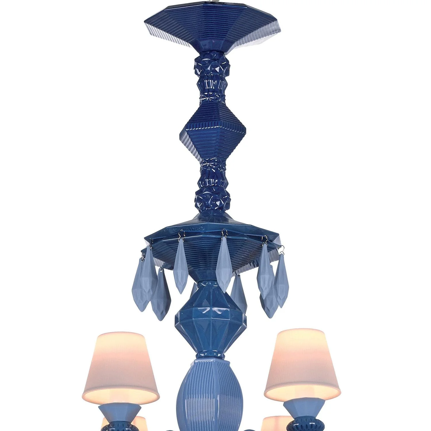 LLADRO' Chandelier Belle De Nuit 40 Luci Azzurro 150x100cm Porcellana - Image 3