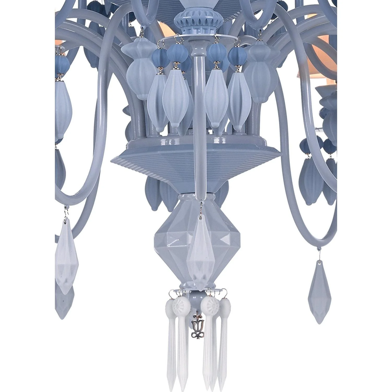 LLADRO' Chandelier Belle De Nuit 40 Luci Azzurro 150x100cm Porcellana - Image 4