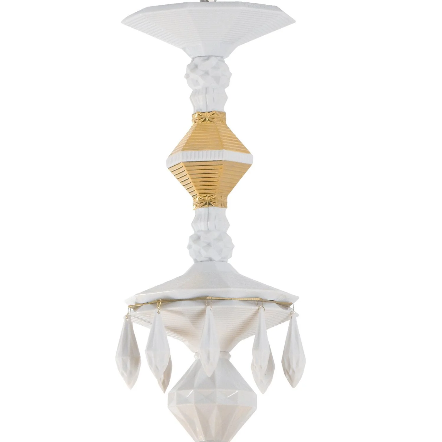 LLADRO' Chandelier Belle De Nuit 40 Luci Lustro Oro 150x100cm Porcellana - Image 3