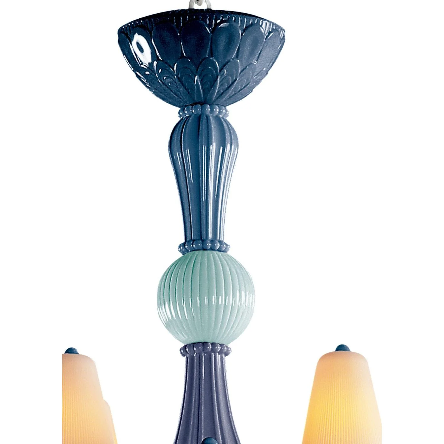 LLADRO' Chandelier Ivy e Seed 20 Luci Medio Oceano 138x115cm Porcellana - Image 2