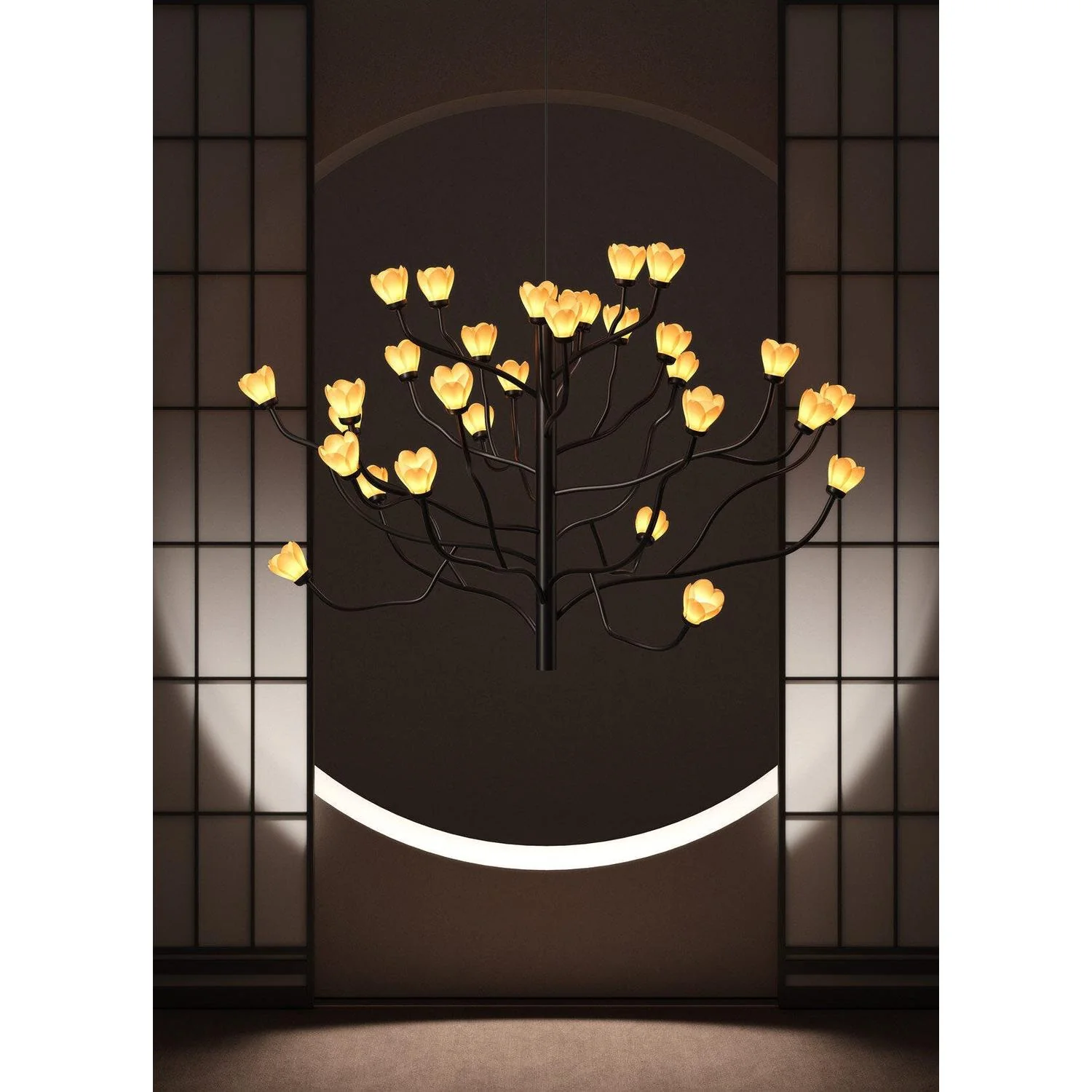 LLADRO' Chandelier Mokuren 80x140cm Porcellana - Image 2