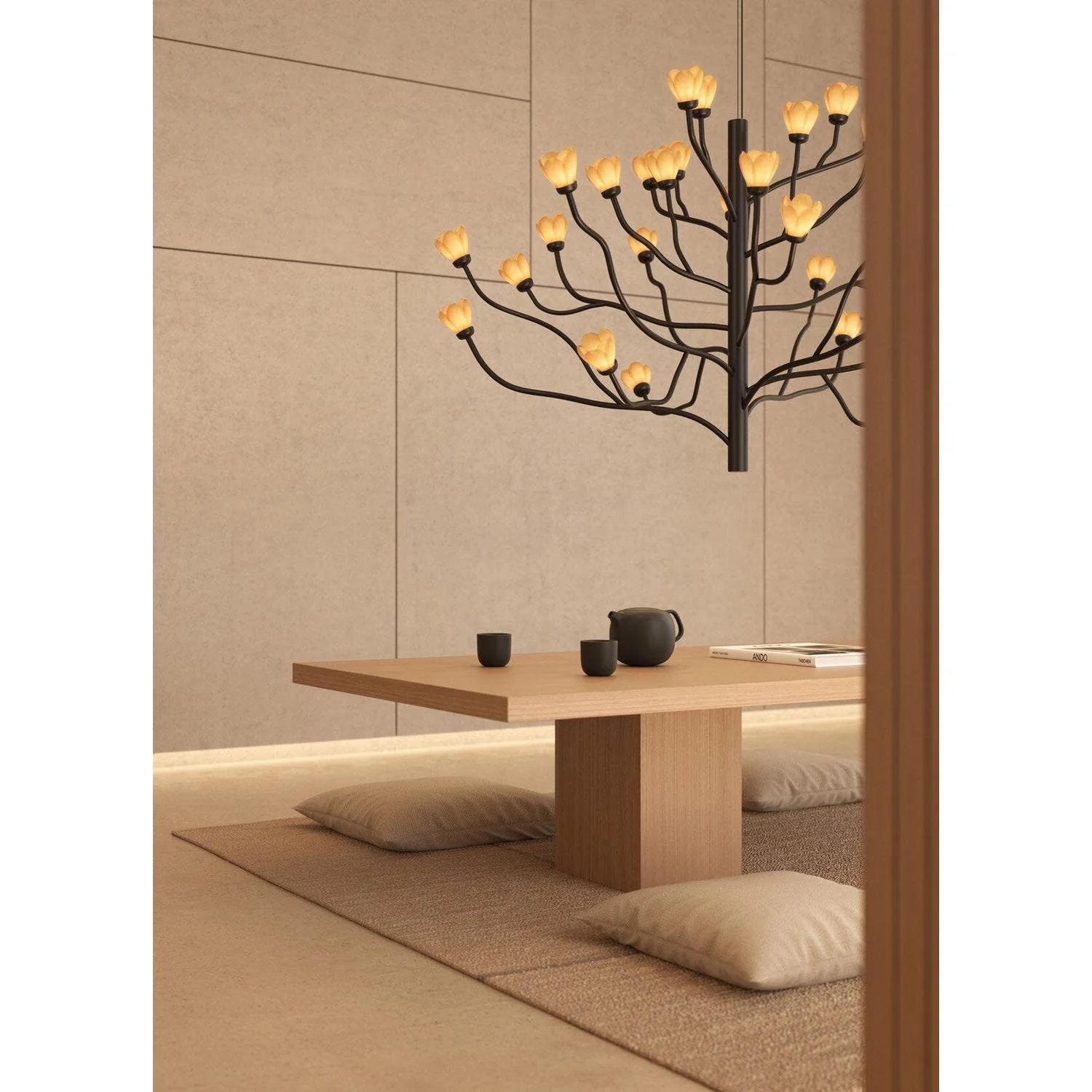 LLADRO' Chandelier Mokuren 80x140cm Porcellana - Image 3
