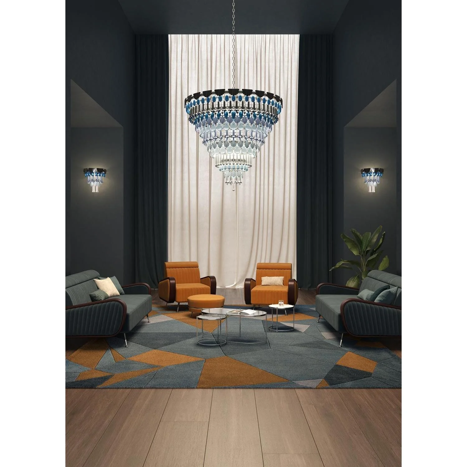 LLADRO' Chandelier Seasons 140 cm Inverno 136x140cm Porcellana - Image 2