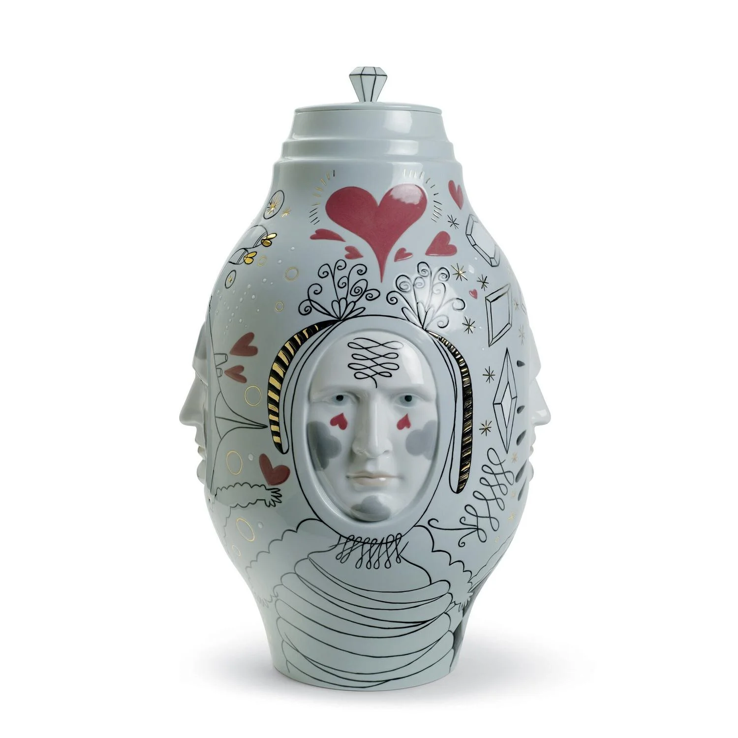 LLADRO' Conversation Vase Edizione Limitata 39x27cm Porcellana