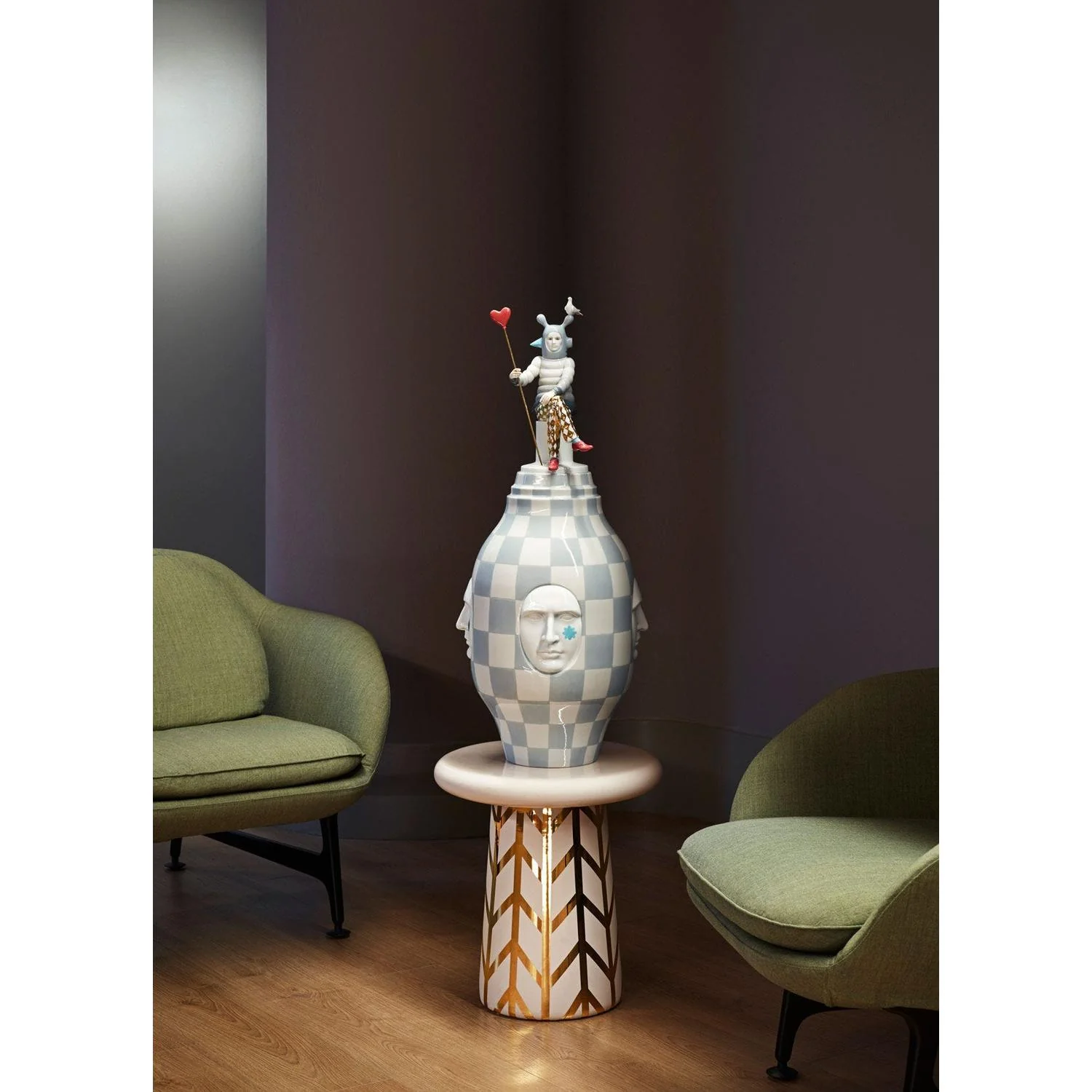 LLADRO' Conversation Vase I By Jaime Hayon 52x31cm Porcellana - Image 8