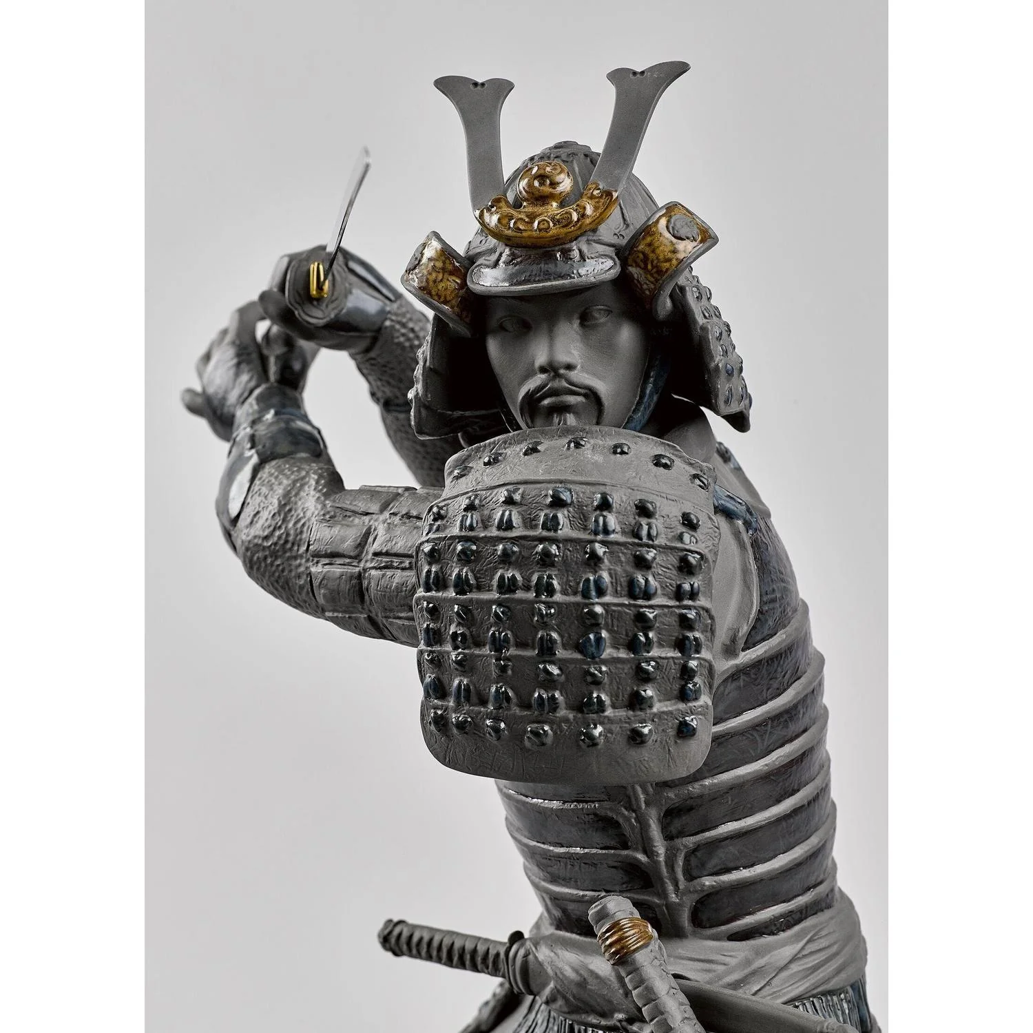 LLADRO' Scultura Guerriero Samurai 60x44cm Porcellana - Image 3