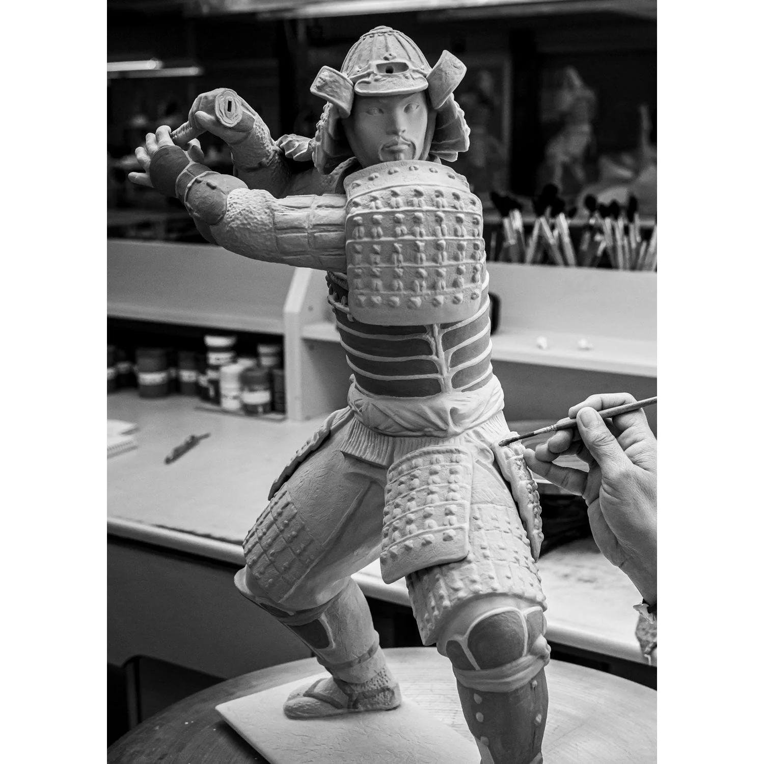 LLADRO' Scultura Guerriero Samurai 60x44cm Porcellana - Image 6