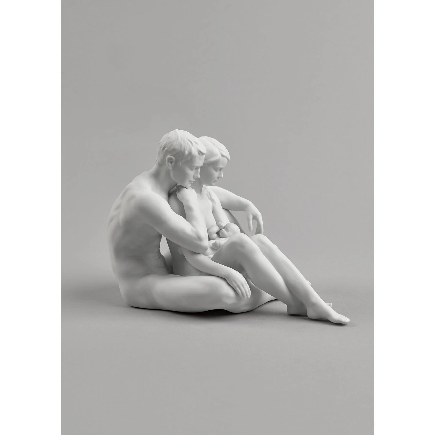 LLADRO' Figurina Famiglia L'Essenza Della Vita 23x25cm Porcellana - Image 4