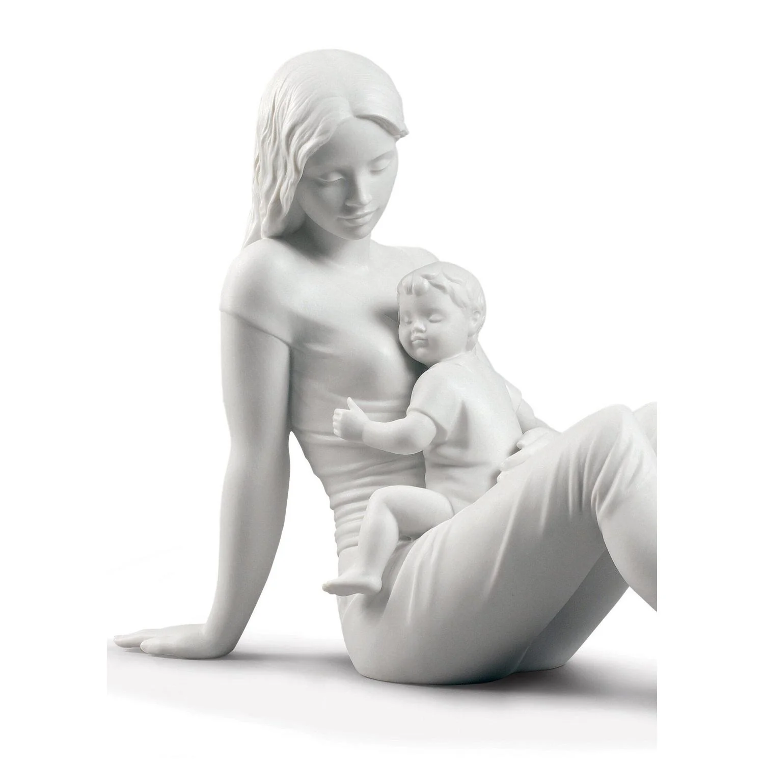 LLADRO' Figurina L'Amore di Una Madre Bianco Opaco 25x36cm Porcellana - Image 3