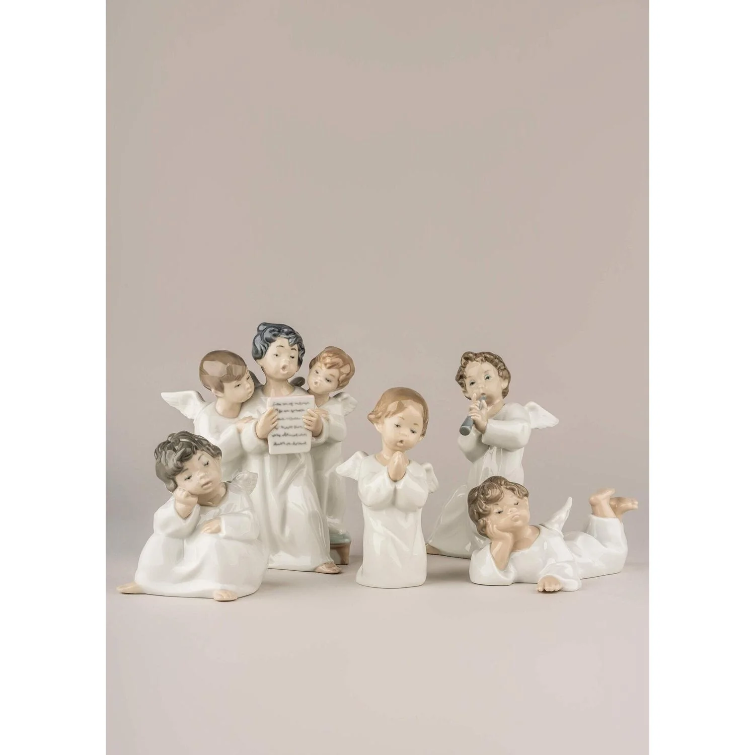 LLADRO' Figurina Angioletto con Flauto 16x8cm Porcellana - Image 6