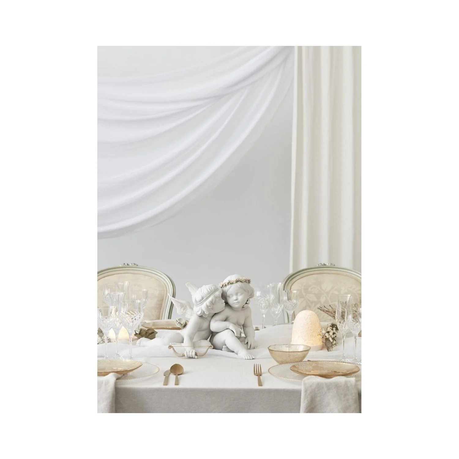 LLADRO' Figurina Angeli Amore e Psiche 28x43cm Porcellana - Image 4