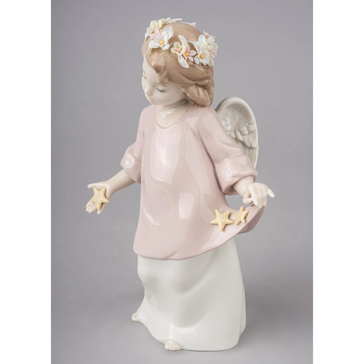 LLADRO' Figurina Angelo Le Mie Stelle Celestiali 19x12cm Porcellana - Image 4