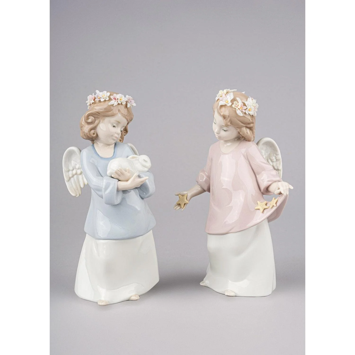LLADRO' Figurina Angelo Le Mie Stelle Celestiali 19x12cm Porcellana - Image 6